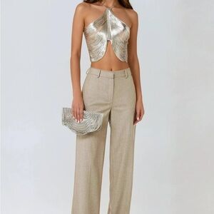 Missime Halter Neck Draped Top